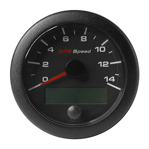 VDO 3-3/8" (85mm) OceanLink GPS Speedometer 0-14 - Black Dial & Bezel - A2C1351970001