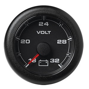 VDO 2-1/16" (52MM) OceanLink Battery Voltage 16 – 32 V Black Dial & Bezel - A2C1066120001