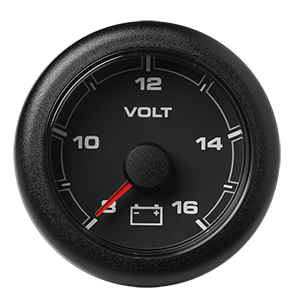 VDO 2-1/16" (52MM) OceanLink Battery Voltage 8-16 V Black Dial & Bezel - A2C1066100001
