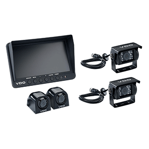 VDO 7" Quad Display w/2 Side Mount Cameras & 2 Small Rear View Cameras - Black - A2C59519818