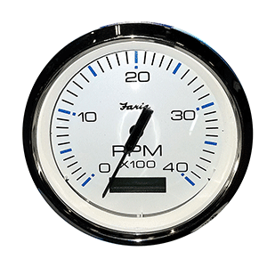 Faria Beede Instruments Faria 4" Tachometer w/Hourmeter (4000 RPM) (Diesel) Mech. Takeoff & Var. Ratio Alt - 33834