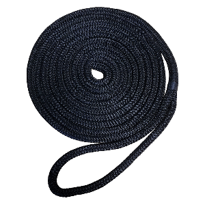 Robline Premium Nylon Double Braid Dock Line - 1/2&quot; x 25&#39; - Black CD-76860