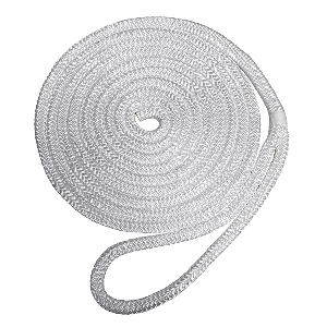 Robline Premium Nylon Double Braid Dock Line - 3/4&quot; x 35&#39; - White CD-76880