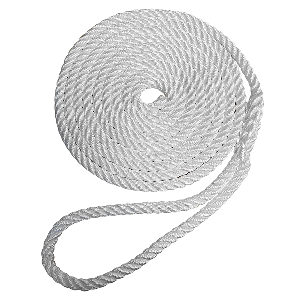 Robline Premium Nylon 3 Strand Dock Line - 1/2&quot; x 30&#39; - White CD-76896