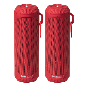 Boss Audio Bolt Marine Bluetooth® Portable Speaker System with Flashlight - Pair - Red - BOLTRED