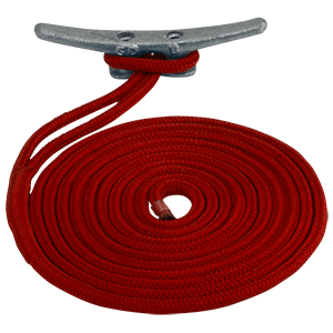 Sea-Dog Double Braided Nylon Dock Line - 3/8" x 15' - Red - 30211015RD-1