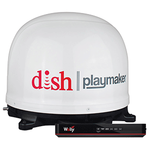 Winegard DISH Playmaker Bundle Gen2, Portable Satellite TV Antenna - White Dome w/Wally Receiver - PL7000R