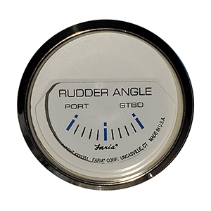 Faria Beede Instruments Faria 2" Rudder Angle Indicator - Chesapeake White w/Stainless Steel Bezel - 13822