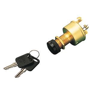 Sea-Dog Brass 3-Position Key Ignition Switch w/Cap - 420355-1