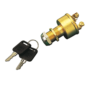 Sea-Dog Brass 4-Position Key Ignition Switch - 4-Screw - 420356-1