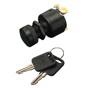 Sea-Dog Polyprolylene Three Position Key Ignition Switch with Cap Short Shaft - 420366-1