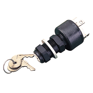Sea-Dog Polypropylene Three Position Key Ignition Switch Long Shaft - 6 Screw - 420369-1