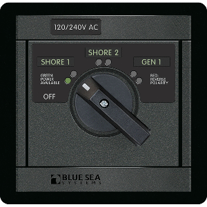 Blue Sea Systems Bue Sea 120/240v AC Rotary 65A Off + 3 Sources - 1488