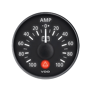 VDO ViewLine Onyx 2-1/16" 100A Ammeter - Includes Required Shunt - Bezel NOT Included - A2C53210973-S