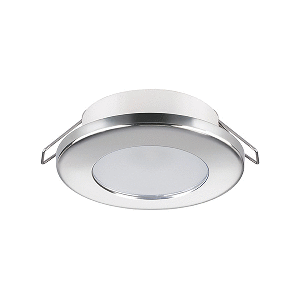 Quick Quick Ted C LED Light Stainless Steel Round Light, Round Bezel - Warm - 2W - IP40