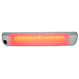 Aqua Signal Maputo Rectangular Multipurpose Interior Light w/Rocker Switch - Red/White LED - 16530-7