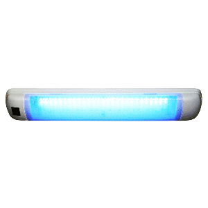Aqua Signal Maputo Rectangular Multipurpose Interior Light w/Rocker Switch - Blue/White LED - 16533-7