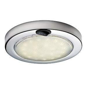 Aqua Signal Colombo LED Dome Light - Warm White/Red w/Stainless Steel Housing - 16601-7