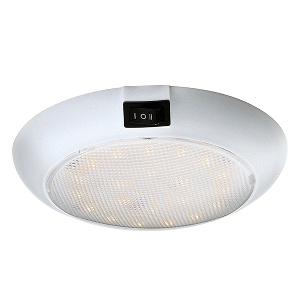 Aqua Signal Colombo LED Dome Light - Warm White/Red w/White Plastic Housing - 16602-7