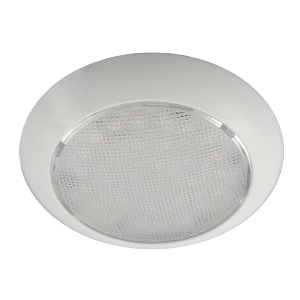 Aqua Signal Colombo LED Dome Light - Warm White/Red w/White Plastic Housing - No Switch - 16604-7