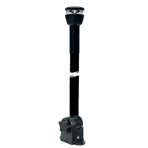 Aqua Signal Series 30 All-Round Black Fold-Down Deck Mount LED Light w/13.5" Mounting Arm - Black Housing - KS30343000