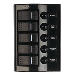 Sea-Dog Nylon Circuit Breaker Panel - 5 Circuit - Wave Style
