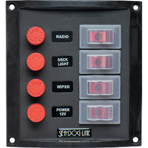 Sea-Dog Splash Guard Switch Panel Vertical - 4 Switch