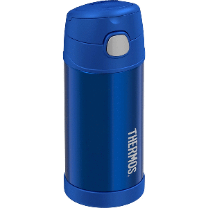 Thermos FUNtainer&reg; Stainless Steel Insulated Blue Water Bottle w/Straw - 12oz CD-79455