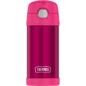 Thermos FUNtainer&reg; Stainless Steel Insulated Pink Water Bottle w/Straw - 12oz CD-79456