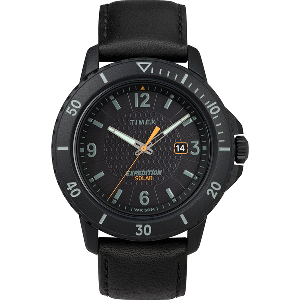 Timex Gallatin Solar Watch - Leather Strap/Black Dial CD-79842