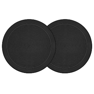 FUSION FM-F77RB FM Series 7.7&quot; Flush Mount Round Marine Speakers - Black Grill - 200W CD-80231