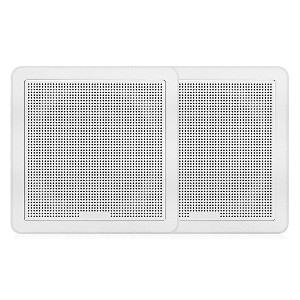 FUSION FM-F77SW FM Series 7.7&quot; Flush Mount Square Marine Speakers - White Grill - 200W CD-80232