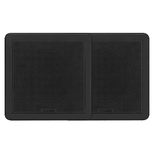 FUSION FM-F77RB FM Series 7.7&quot; Flush Mount Square Marine Speakers - Black Grill - 200W CD-80233
