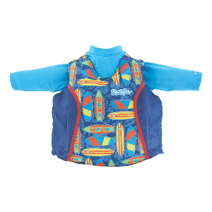 Puddle Jumper Kids 2-in-1 Life Jacket &amp; Rash Guard - Surfboards - 33-55lbs CD-80560