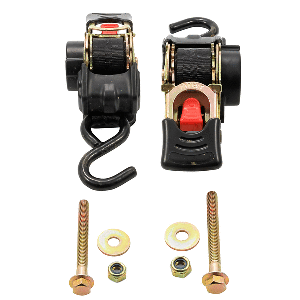 Camco Retractable Tie Down Straps - 1&quot; Width 5.5&#39; Bolt On CD-80760