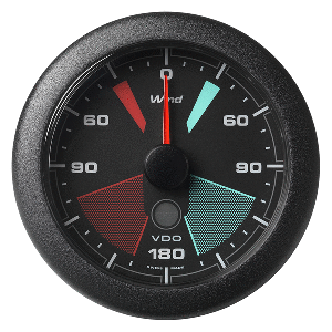 Veratron 3-3/8&quot; (85MM) OceanLink&reg; Apparent/True Wind Angle Gauge - Black Dial &amp; Bezel CD-81289
