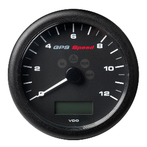 Veratron 4-1/4&quot; (110MM) ViewLine GPS Speedometer 0-12 KNOTS/KMH/MPH - 8 to 16V Black Dial &amp; Bezel CD-81540
