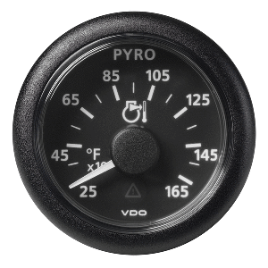 Veratron 52 MM (2-1/16&quot;) ViewLine Pyrometer - 250&deg; to 1650&deg;F - Black Dial &amp; Bezel CD-81547