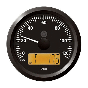 Veratron 3-3/8&quot; (85 mm) ViewLine Speedometer - 0 to 120 KMH - 12/24V - Black Dial &amp; Triangular Bezel CD-81564