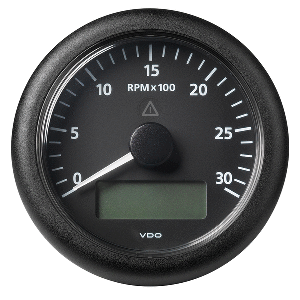 Veratron 3-3/8&quot; (85MM) ViewLine Tachometer w/Multi-Function Display - 0 to 3000 RPM - Black Dial &amp; Bezel CD-81569