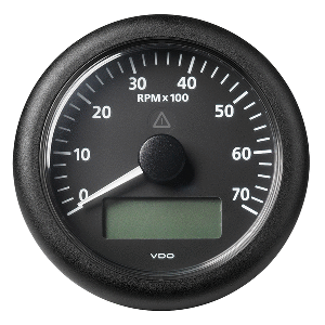 Veratron 3-3/8&quot; (85MM) ViewLine Tachometer w/Multi-Function Display - 0 to 7000 RPM - Black Dial &amp; Bezel CD-81573