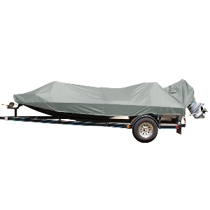 Carver Performance Poly-Guard Styled-to-Fit Boat Cover f/15.5&#39; Jon Style Bass Boats - Grey CD-81948