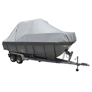 Carver Performance Poly-Guard Specialty Boat Cover f/22.5' Walk Around Cuddy & Center Console Boats – Grey