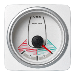 Veratron 52 MM (2-1/16&quot;) AcquaLink Rudder Angle Gauge 90&deg; - White Dial &amp; Bezel CD-82551