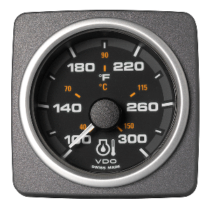 Veratron 52 MM (2-1/16&quot;) AcquaLink Engine Oil Temp 300&deg;F/150&deg;C - Black Dial &amp; Bezel CD-82560