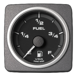 Veratron 52 MM (2-1/16&quot;) AcquaLink Fuel Level Gauge Empty/Full - Black Dial &amp; Bezel CD-82563