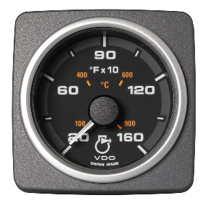 Veratron 52 MM (2-1/16&quot;) AcquaLink Pyrometer Gauge 1600&deg;F/900&deg;C - Black Dial &amp; Bezel CD-82565