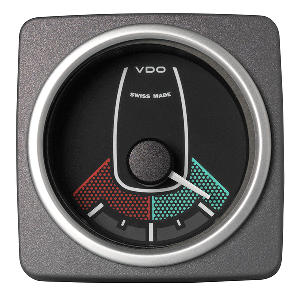 Veratron 52 MM (2-1/16&quot;) AcquaLink Rudder Angle Gauge 90&deg; - Black Dial &amp; Bezel CD-82570