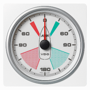 Veratron 4-3/8&quot; (110mm) AcquaLink&reg; Apparent Wind Angle 360&deg; - 12/24V - White Dial &amp; Bezel CD-82575