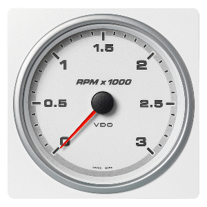 Veratron 4-3/8&quot; (110mm) AcquaLink&reg; Tachometer 3000 RPM - 12/24V - White Dial &amp; Bezel CD-82588
